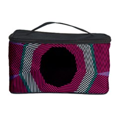 Striped Hole Cosmetic Storage Case by LalyLauraFLM