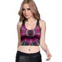 Striped hole Racer Back Crop Top View1