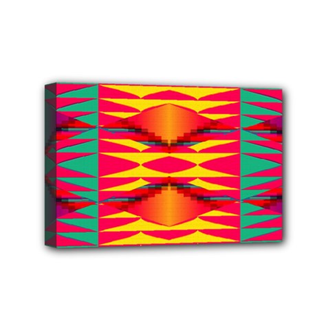 Colorful Tribal Texture Mini Canvas 6  X 4  (stretched) by LalyLauraFLM