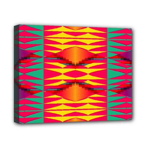 Colorful Tribal Texture Canvas 10  X 8  (stretched) by LalyLauraFLM