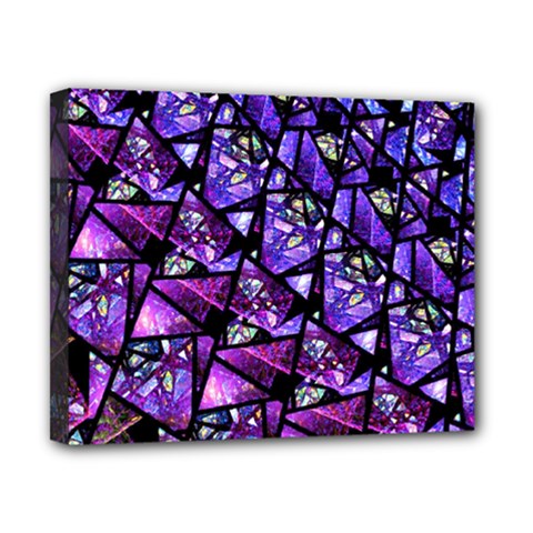  Blue Purple Glass Canvas 10  X 8  (framed)