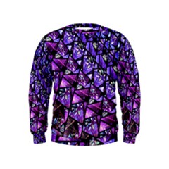  Blue Purple Glass Kid s Sweatshirt by KirstenStar