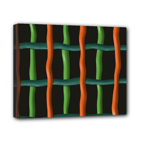 Orange Green Wires Canvas 10  X 8  (stretched)