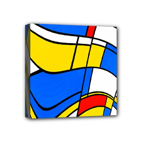 Colorful Distorted Shapes Mini Canvas 4  X 4  (stretched)