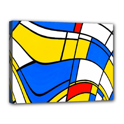 Colorful Distorted Shapes Canvas 16  X 12  (stretched)