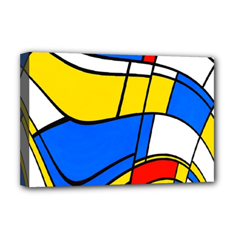 Colorful Distorted Shapes Deluxe Canvas 18  X 12  (stretched)