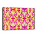 Pink and Yellow Rave Pattern Canvas 18  x 12  (Framed) View1