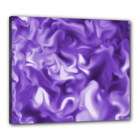 Lavender Smoke Swirls Canvas 24  X 20  (framed)