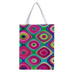 Psychedelic Checker Board Classic Tote Bag by KirstenStar