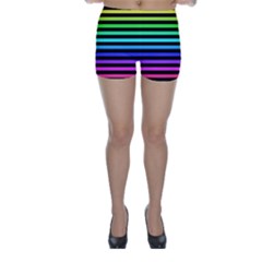 Rainbow Stripes Skinny Shorts