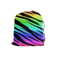 Rainbow Tiger Drawstring Pouch (large)