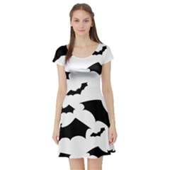 Deathrock Bats Short Sleeve Skater Dress