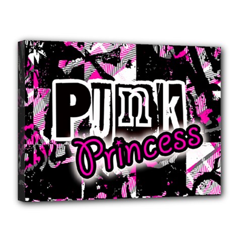 Punk Princess Canvas 16  X 12  (framed)