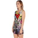 Graffiti Pop Robot Love Bodycon Dress View2