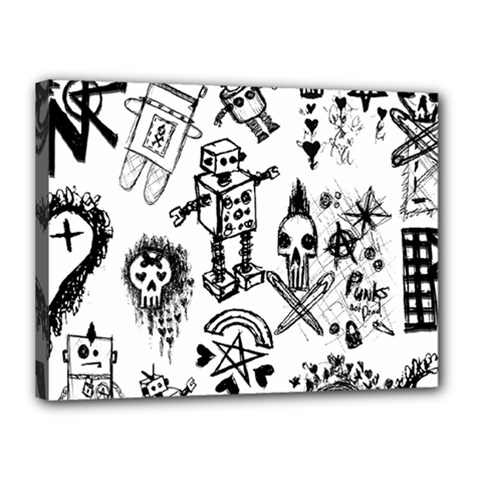 Scene Kid Sketches Canvas 16  X 12  (framed)