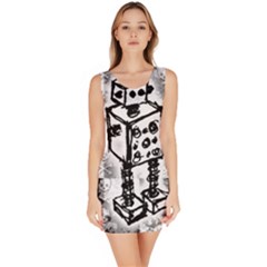 Sketched Robot Bodycon Dress by ArtistRoseanneJones