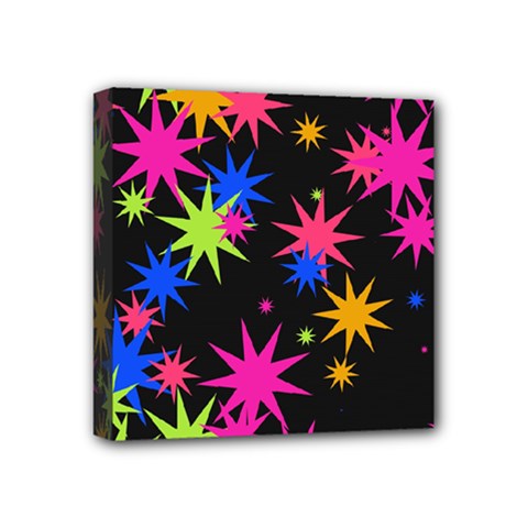 Colorful Stars Pattern Mini Canvas 4  X 4  (stretched)