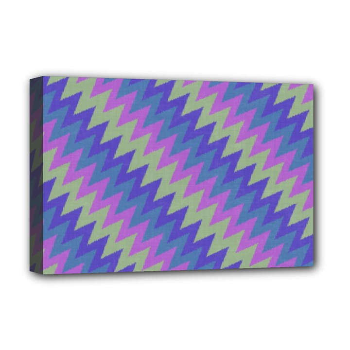 Diagonal chevron pattern Deluxe Canvas 18  x 12  (Stretched)