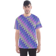 Diagonal Chevron Pattern Men s Sport Mesh Tee