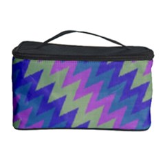 Diagonal Chevron Pattern Cosmetic Storage Case