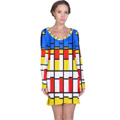 Colorful Rectangles Pattern Nightdress