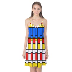 Colorful Rectangles Pattern Camis Nightgown