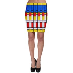 Colorful Rectangles Pattern Bodycon Skirt