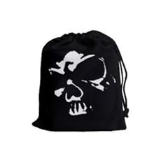 Gothic Skull Drawstring Pouch (large) by ArtistRoseanneJones