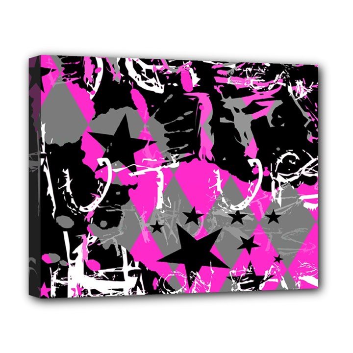 Pink Scene kid Deluxe Canvas 20  x 16  (Framed)