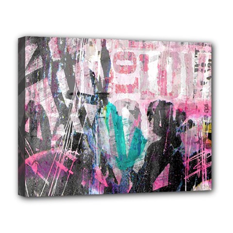 Graffiti Grunge Love Canvas 14  X 11  (framed)