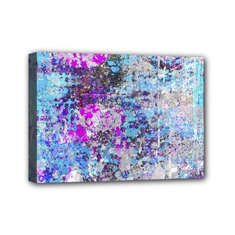 Graffiti Splatter Mini Canvas 7  X 5  (framed)