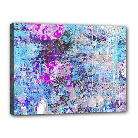 Graffiti Splatter Canvas 16  X 12  (framed)