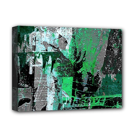 Green Urban Graffiti Deluxe Canvas 16  X 12  (framed) 