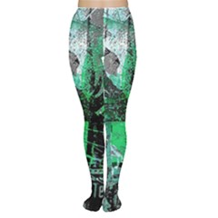 Green Urban Graffiti Tights by ArtistRoseanneJones