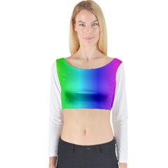 Crayon Box Long Sleeve Crop Top (tight Fit) by Artists4God