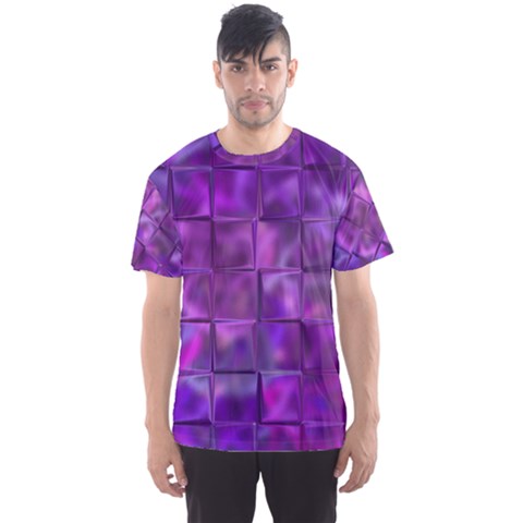 Purple Squares Men s Sport Mesh Tee by KirstenStar