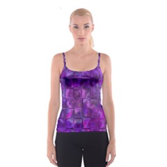 Purple Squares Spaghetti Strap Top