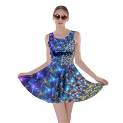 Blue Sunrise Fractal Skater Dress by KirstenStar