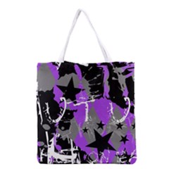 Purple Scene Kid Grocery Tote Bag by ArtistRoseanneJones