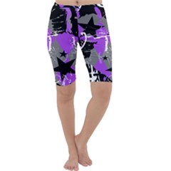 Purple Scene Kid Cropped Leggings  by ArtistRoseanneJones