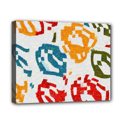 Colorful Paint Stokes Canvas 10  X 8  (stretched) by LalyLauraFLM