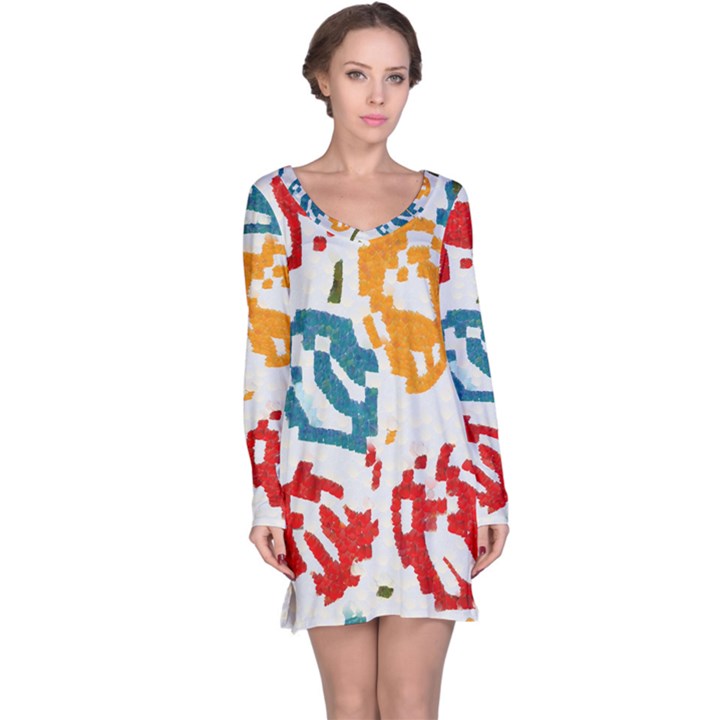 Colorful paint stokes nightdress