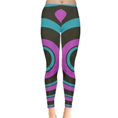 Distorted Concentric Circles Leggings by LalyLauraFLM