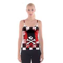 Emo Skull Spaghetti Strap Top by ArtistRoseanneJones