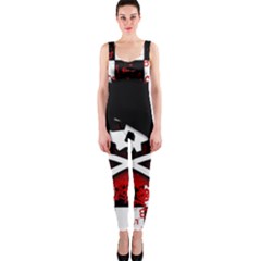 Emo Skull Onepiece Catsuit by ArtistRoseanneJones