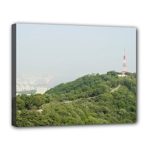 Seoul Canvas 14  X 11  (framed) by anstey