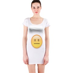 Neutral Face  Short Sleeve Bodycon Dress