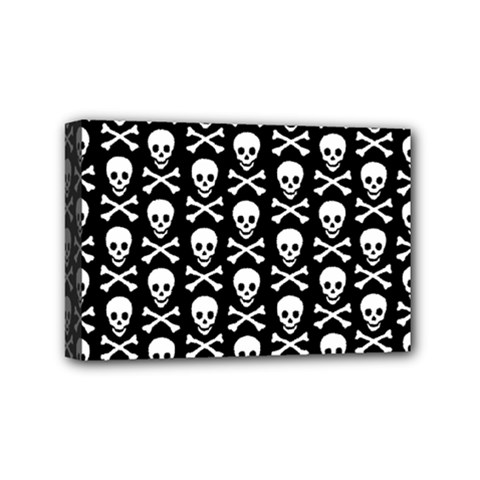 Skull And Crossbones Pattern Mini Canvas 6  X 4  (framed) by ArtistRoseanneJones