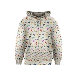 Mustaches Kids Zipper Hoodie by boho