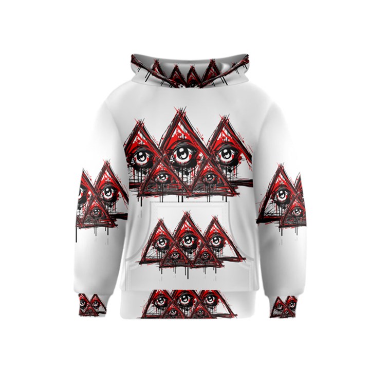 Red White pyramids Kid s Pullover Hoodie